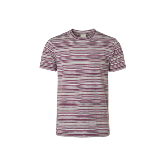 No Excess, t-shirt cneck multicol stripe cassis